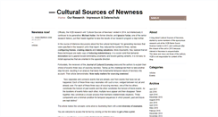 Desktop Screenshot of culturalsourcesofnewness.net